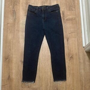 LIVERPOOL | The High Rise Ankle Raw Hem Denim Jeans, 29